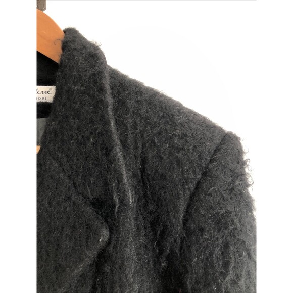 Pied a Terre Vintage Women's Overcoat Mohair & Wool Black Winter Coat Sz 12 - Picture 3 of 11